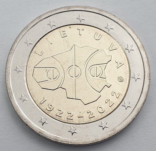 Λιθουανία - 2 Ευρώ 2022 Α, Ακυκλοφόρητο