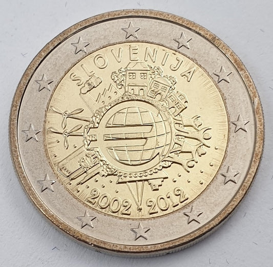 Σλοβενία - 2 Ευρώ (Τα Δέκα Χρόνια Του Ευρώ 2002 - 2012), Ακυκλοφόρητο