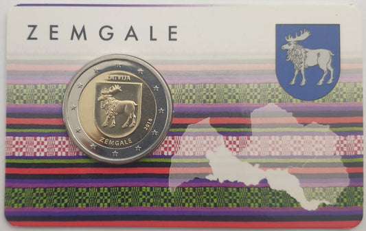Λετονία - 2 Euro 2018, Zemgale, (Coin Card)