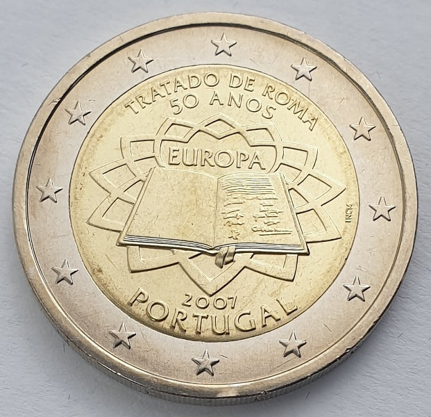 Πορτογαλία - 2 Ευρώ (50 Χρόνια Από Τη Συνθήκη Της Ρώμης 2007), Ακυκλοφόρητο