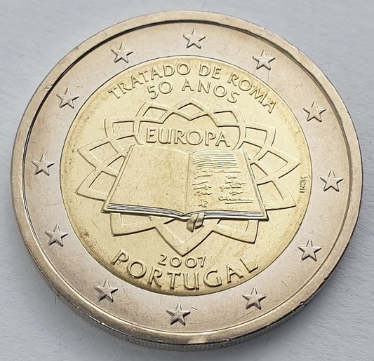 Πορτογαλία - 2 Ευρώ (50 Χρόνια Από Τη Συνθήκη Της Ρώμης 2007), Ακυκλοφόρητο
