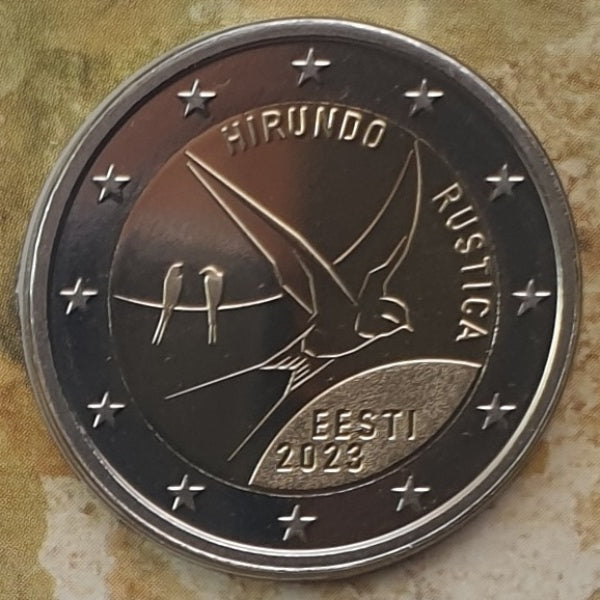 Εσθονία - 2 Ευρώ 2023, Χελιδόνι Αχυρώνα, (Coin Card)
